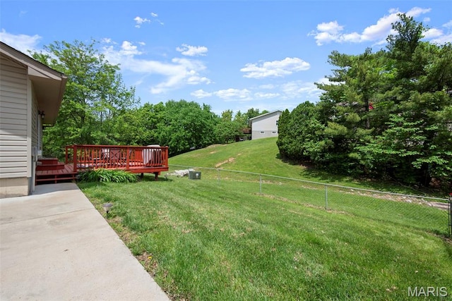 207 Straightoak, Ballwin, MO 63021 - view of yard featuring a wooden deck