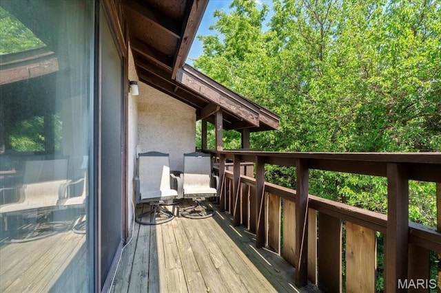 view of wooden deck
