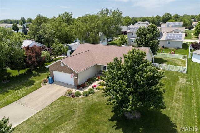 view from above of property