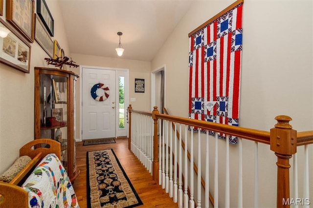 entryway with light wood-type flooring