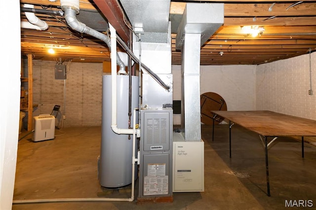 14 Dee St, Moro, IL 62067 - unfinished basement featuring water heater and electric panel