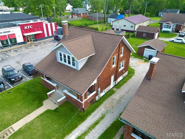 aerial view of residential area