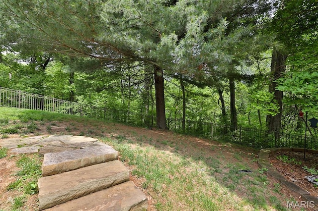 1989 Dogwood Trl, Collinsville, IL 62234 - view of yard featuring a forest view