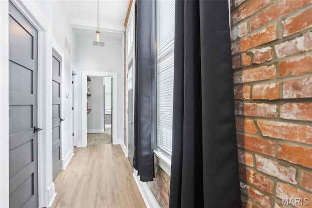 2713 Utah St, Saint Louis, MO 63118 - corridor with light wood-type flooring and baseboards