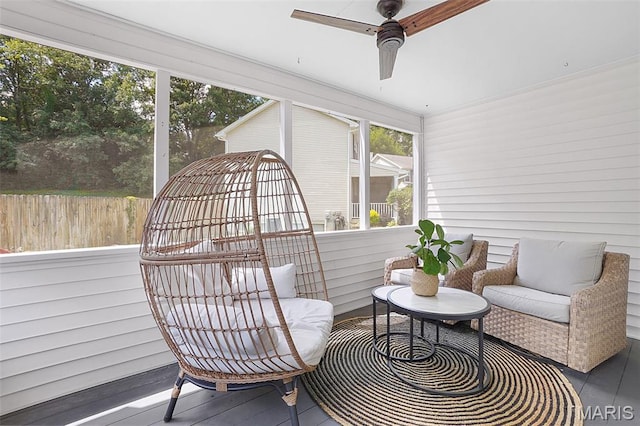 66 Walnutshade Ct, Saint Peters, MO 63376 - sunroom / solarium with a ceiling fan