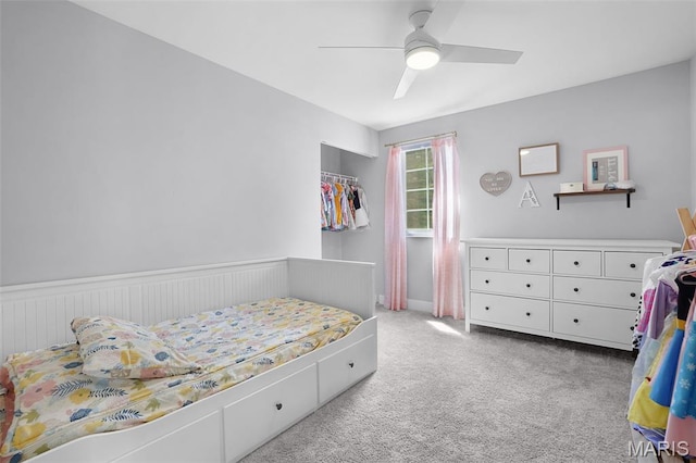 66 Walnutshade Ct, Saint Peters, MO 63376 - bedroom featuring light colored carpet and ceiling fan