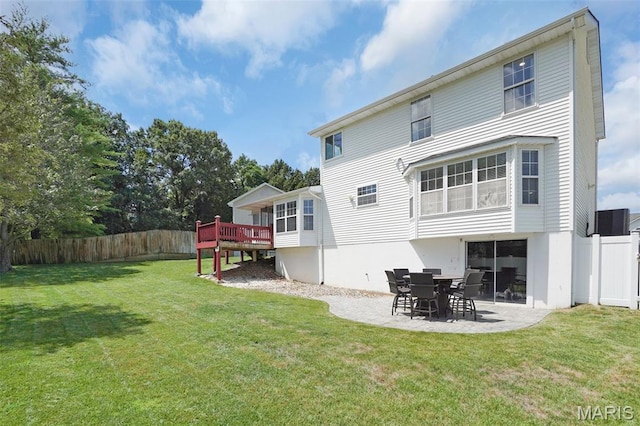 66 Walnutshade Ct, Saint Peters, MO 63376 - rear view of property featuring a patio and a wooden deck