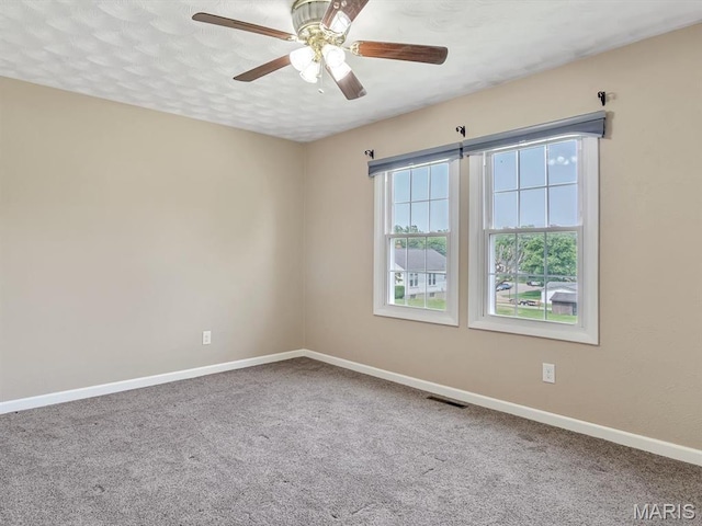 605 S Ridge Ave, Steeleville, IL 62288 - carpeted spare room with healthy amount of natural light, baseboards, and ceiling fan