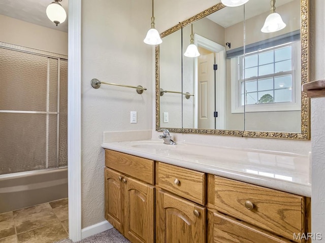 605 S Ridge Ave, Steeleville, IL 62288 - full bathroom featuring vanity and combined bath / shower with glass door