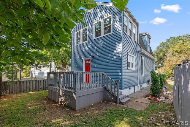 7211 Kensington Ave, Maplewood, MO 63143 - rear view of house with a deck
