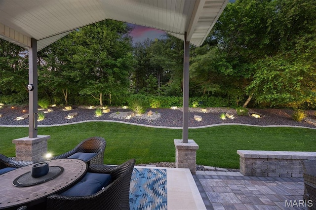 409 Briar Creek Rd, Troy, IL 62294 - view of green lawn with a patio area