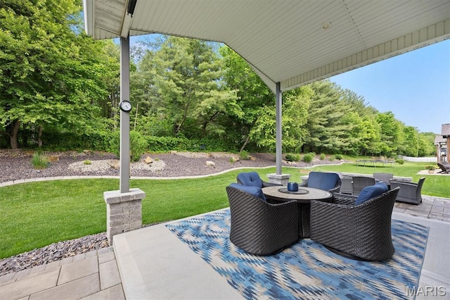 409 Briar Creek Rd, Troy, IL 62294 - view of patio / terrace featuring view of wooded area