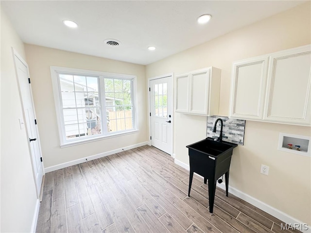 906 E Pace St, Salem, MO 65560 - office area with wood finished floors, baseboards, and recessed lighting