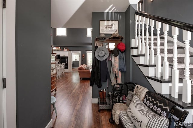 7877 Sylvan Pl, Dittmer, MO 63023 - staircase featuring wood finished floors