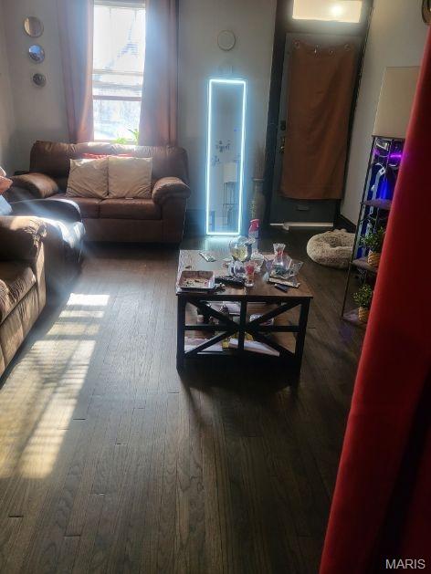 living room featuring hardwood / wood-style floors