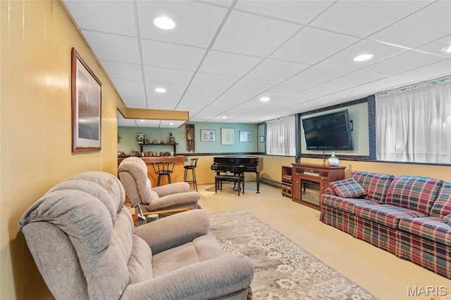 1934 Brigantine Cir, Worden, IL 62097 - living room featuring carpet floors and recessed lighting