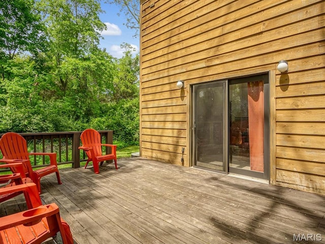 view of wooden deck