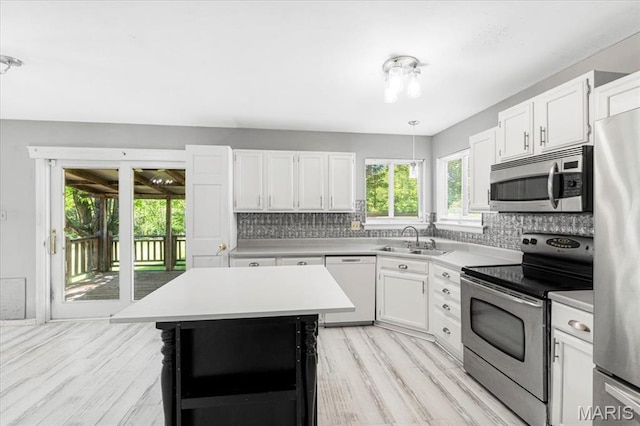 667 Workman Rd, Eureka, MO 63025 - kitchen featuring appliances with stainless steel finishes, a sink, healthy amount of natural light, and light countertops