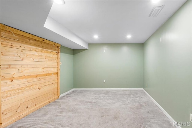 667 Workman Rd, Eureka, MO 63025 - finished basement with carpet, baseboards, and recessed lighting