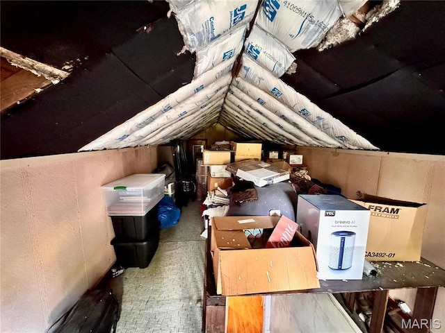 view of attic