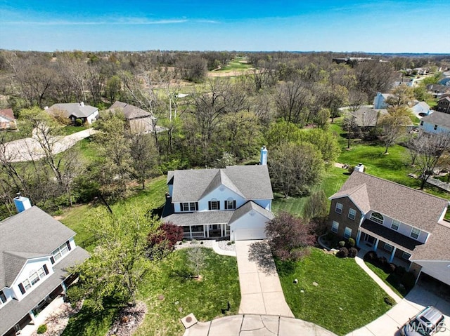 aerial perspective of suburban area