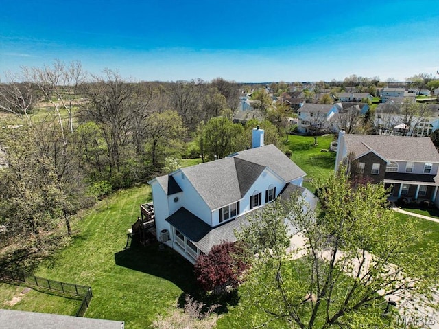 aerial view of residential area