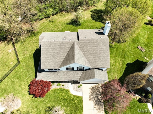 view from above of property