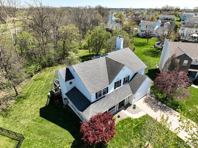aerial view of residential area