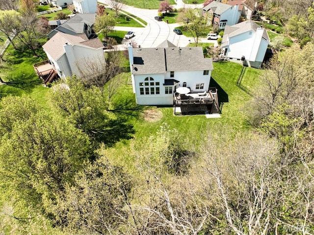 aerial perspective of suburban area