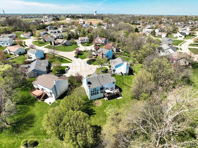 aerial view of residential area
