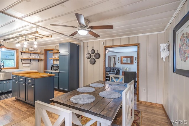 167 Ripley Co Rd Unit Y-3, Doniphan, MO 63935 - dining room with a ceiling fan and light wood finished floors