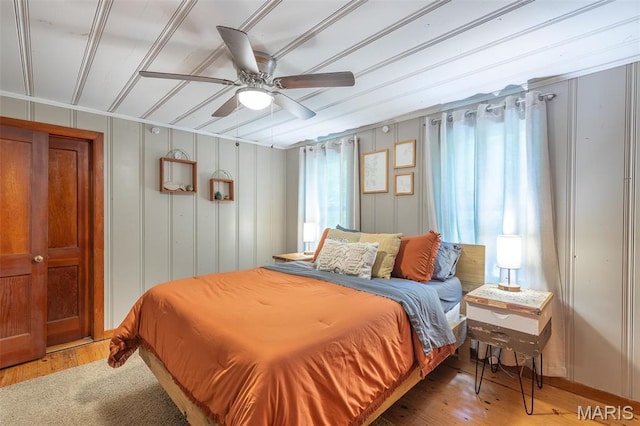 167 Ripley Co Rd Unit Y-3, Doniphan, MO 63935 - bedroom featuring light wood-style floors, a ceiling fan, and ornamental molding