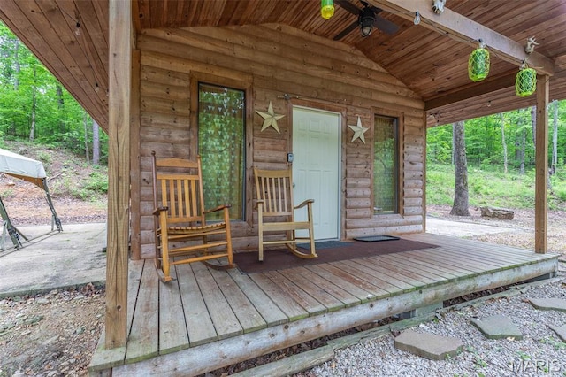 167 Ripley Co Rd Unit Y-3, Doniphan, MO 63935 - deck featuring a ceiling fan
