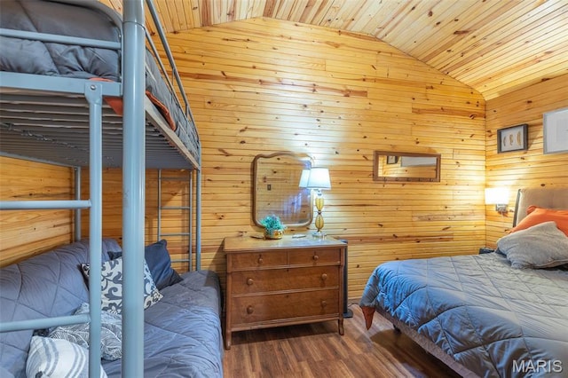 167 Ripley Co Rd Unit Y-3, Doniphan, MO 63935 - bedroom featuring vaulted ceiling, wood finished floors, wood walls, and wood ceiling