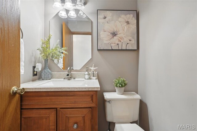 13112 Royal Pines Dr, Saint Louis, MO 63146 - half bathroom featuring toilet and vanity