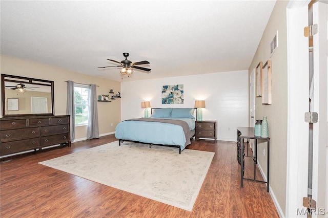 1408 Glacier Pass, Festus, MO 63028 - bedroom with wood finished floors, baseboards, and a ceiling fan