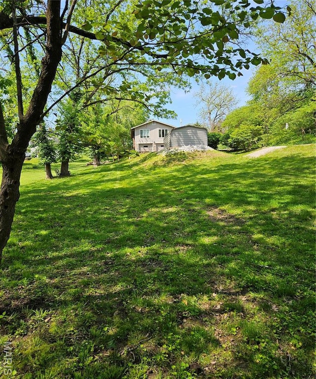 view of green lawn