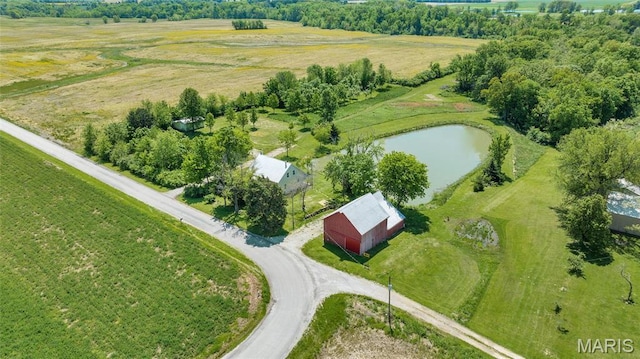 overview of rural landscape with a large body of water