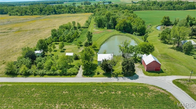 drone / aerial view of a large body of water