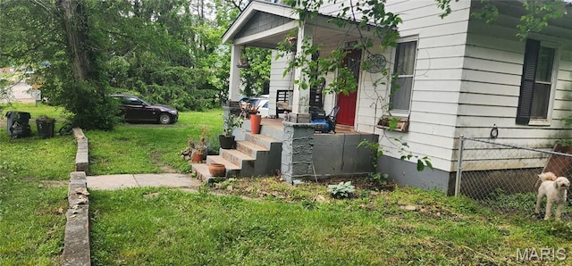 view of grassy yard
