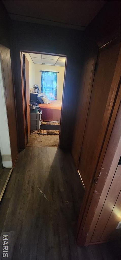 corridor with wood finished floors