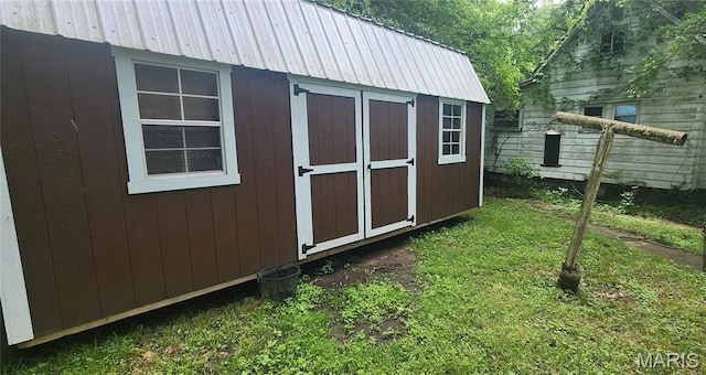view of shed