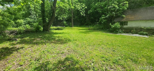 view of grassy yard