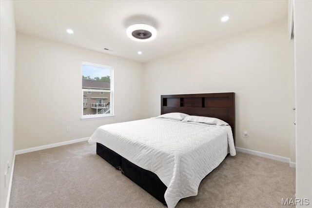1417 Red Oak Plantation Dr, Ballwin, MO 63021 - bedroom featuring carpet floors, recessed lighting, and baseboards