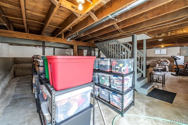 storage area featuring electric panel