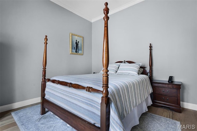 1606 Mississippi Ave, Saint Louis, MO 63104 - bedroom featuring baseboards, ornamental molding, and wood finished floors