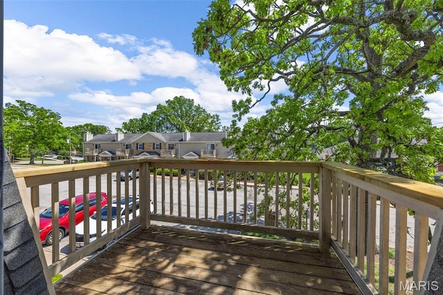 8917 Cardinal Ter, Saint Louis, MO 63144 - wooden deck with a residential view