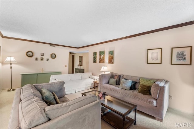 572 Coeur De Royale Dr Unit 105, Saint Louis, MO 63141 - living area featuring light carpet and crown molding