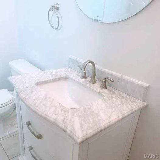 14 Homefield Gardens Dr Unit 19N, Ofallon, MO 63366 - half bathroom with vanity and toilet