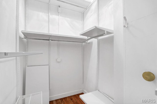 316 Melville Ave, Saint Louis, MO 63130 - walk in closet with dark wood-type flooring